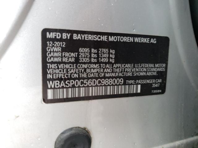 WBASP0C56DC988009 - 2013 BMW 550 XIGT SILVER photo 12