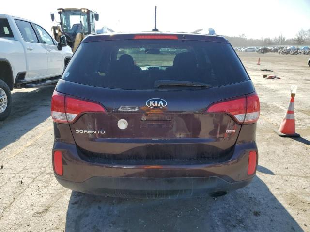 5XYKT4A62FG589212 - 2015 KIA SORENTO LX BURGUNDY photo 6