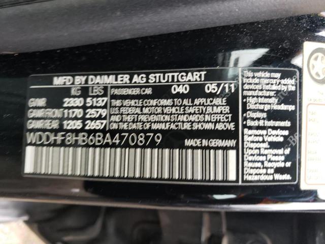 WDDHF8HB6BA470879 - 2011 MERCEDES-BENZ E 350 4MATIC BLACK photo 12