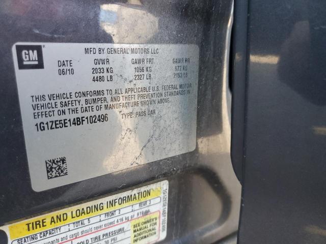 1G1ZE5E14BF102496 - 2011 CHEVROLET MALIBU LTZ ნაცრისფერი ფოტო 12