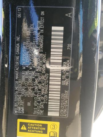 2T2ZK1BA6DC127470 - 2013 LEXUS RX 350 BLACK photo 13