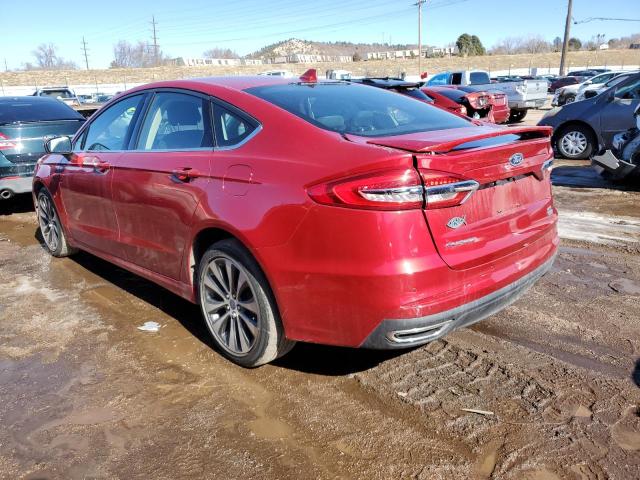 3FA6P0T96LR236680 - 2020 FORD FUSION SE RED photo 2