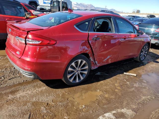 3FA6P0T96LR236680 - 2020 FORD FUSION SE RED photo 3