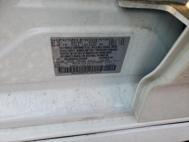 3N1AB8DVXLY243668 - 2020 NISSAN SENTRA SR WHITE photo 12