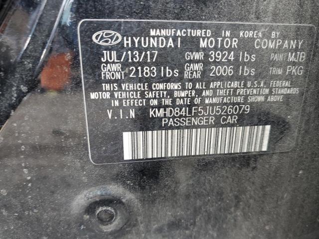 KMHD84LF5JU526079 - 2018 HYUNDAI ELANTRA SEL BLACK photo 12