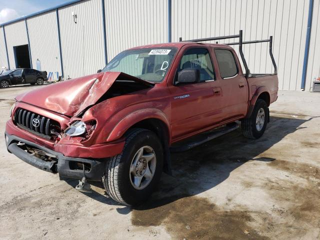 5TEGN92N04Z418531 - 2004 TOYOTA TACOMA DOUBLE CAB PRERUNNER BURGUNDY photo 1