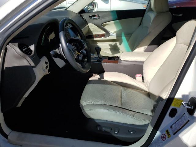 JTHBF5C24B5152658 - 2011 LEXUS IS 250 WHITE photo 7