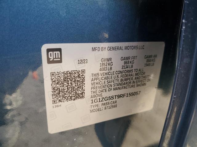 1G1ZG5ST9RF155057 - 2024 CHEVROLET MALIBU RS 蓝色 照片 13