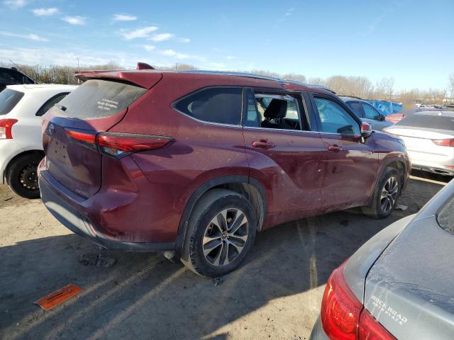 5TDGZRBH0MS557487 - 2021 TOYOTA HIGHLANDER XLE 红色 照片 3