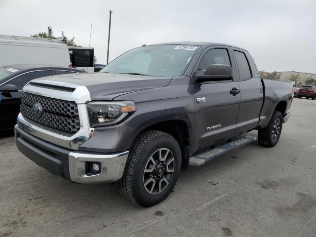 5TFRY5F19KX248089 - 2019 TOYOTA TUNDRA DOUBLE CAB SR/SR5 GRAY photo 1