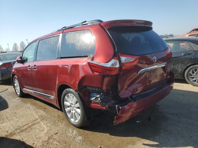 5TDYK3DCXFS539718 - 2015 TOYOTA SIENNA XLE BURGUNDY photo 2