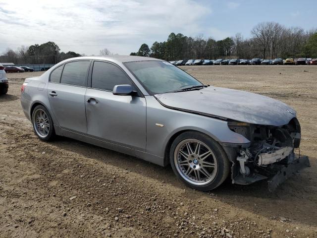 WBANB33525B116186 - 2005 BMW 545 I SILVER photo 4