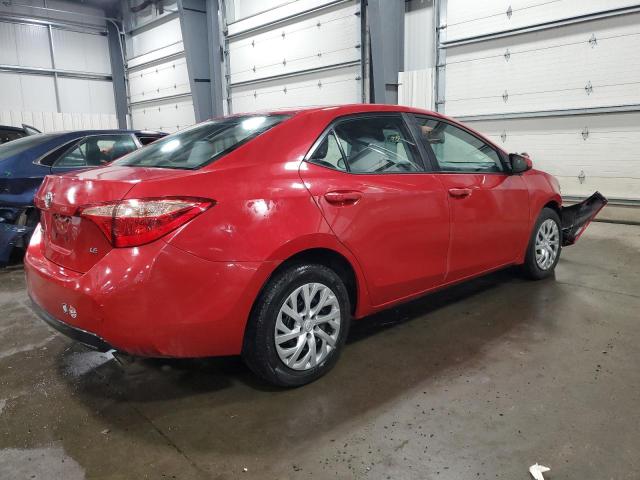 2T1BURHE6JC116277 - 2018 TOYOTA COROLLA L RED photo 3