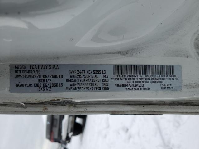 ZFBHRFAB4L6P15301 - 2020 RAM PROMASTER WHITE photo 13