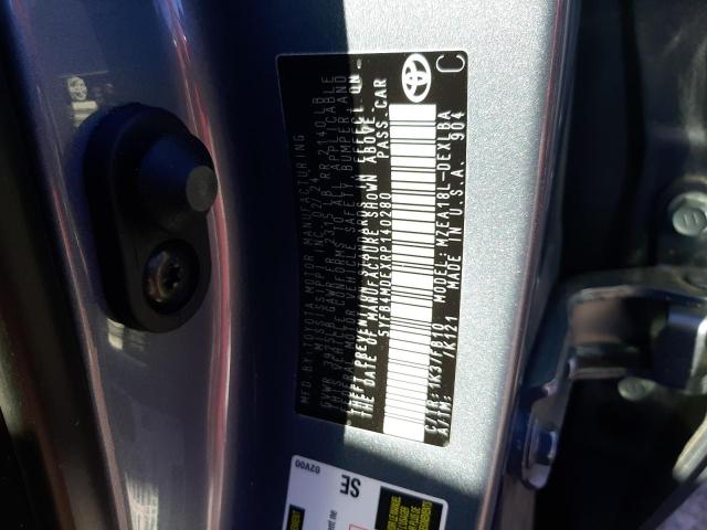 5YFB4MDEXRP140280 - 2024 TOYOTA COROLLA LE Grafito foto 12