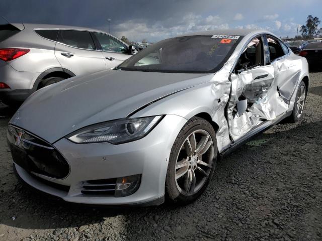 5YJSA1S17EFP64096 - 2014 TESLA MODEL S Արծաթագույն լուսանկար 1
