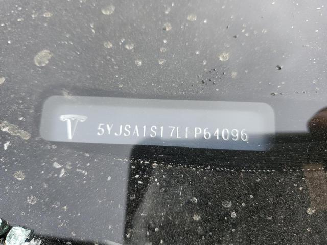 5YJSA1S17EFP64096 - 2014 TESLA MODEL S Արծաթագույն լուսանկար 12