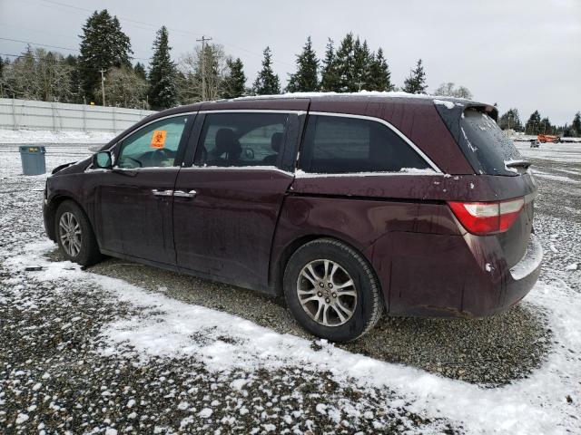 5FNRL5H45BB061609 - 2011 HONDA ODYSSEY EX MAROON photo 2