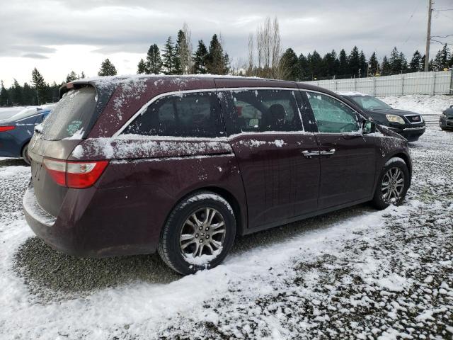 5FNRL5H45BB061609 - 2011 HONDA ODYSSEY EX MAROON photo 3