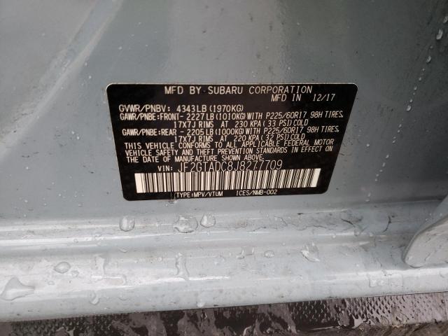 JF2GTADC8J8277709 - 2018 SUBARU CROSSTREK PREMIUM 灰色 照片 13