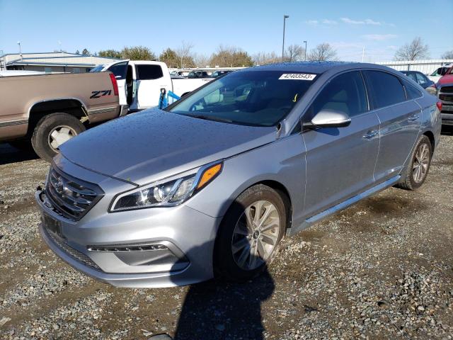 5NPE34AF9HH554885 - 2017 HYUNDAI SONATA SPORT GRAY photo 1