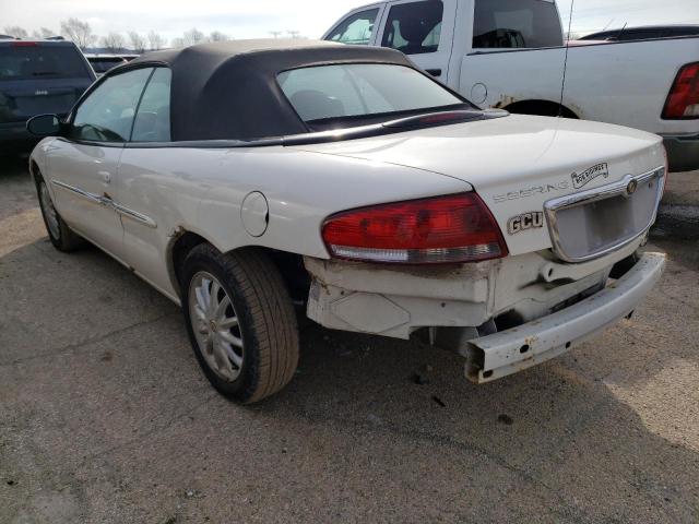 1C3EL55R22N309366 - 2002 CHRYSLER SEBRING LXI WHITE photo 2