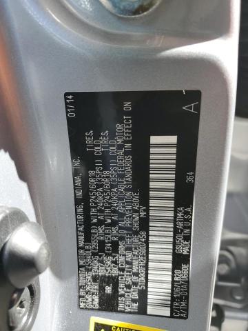 5TDKKRFH2ES007458 - 2014 TOYOTA HIGHLANDER XLE SILVER photo 12