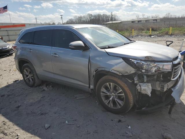 5TDKKRFH2ES007458 - 2014 TOYOTA HIGHLANDER XLE SILVER photo 4