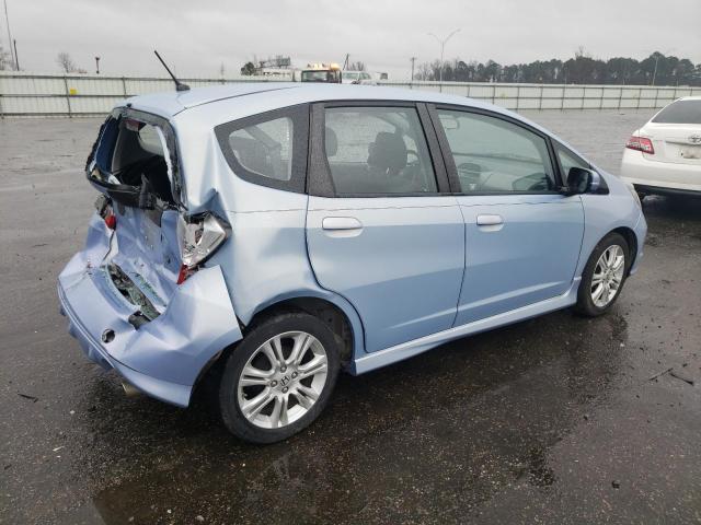 JHMGE8H48AC036765 - 2010 HONDA FIT SPORT BLUE photo 3