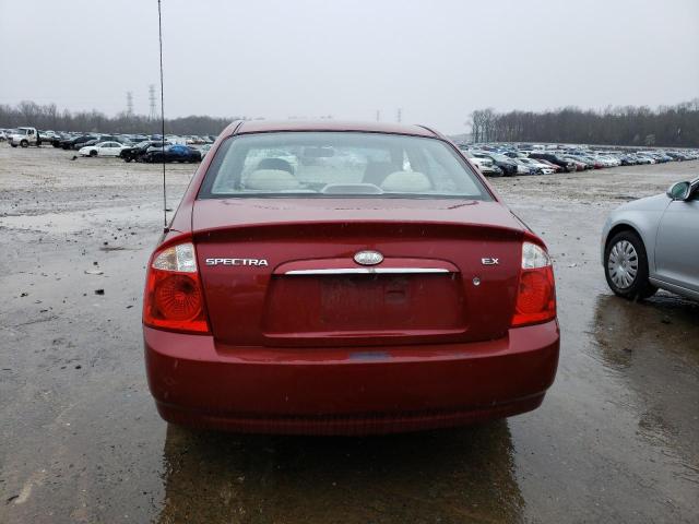 KNAFE121565222663 - 2006 KIA SPECTRA LX RED photo 6