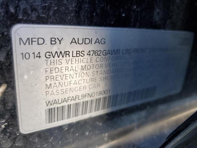 WAUAFAFL9FN018001 - 2015 AUDI A4 PREMIUM BLACK photo 12