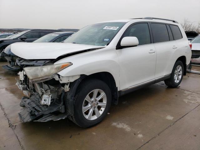 5TDZK3EH7CS059811 - 2012 TOYOTA HIGHLANDER BASE Blanc photo 1