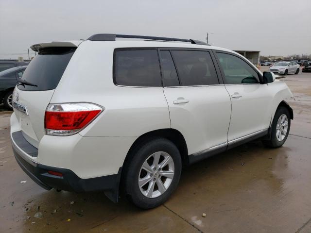 5TDZK3EH7CS059811 - 2012 TOYOTA HIGHLANDER BASE Blanc photo 3