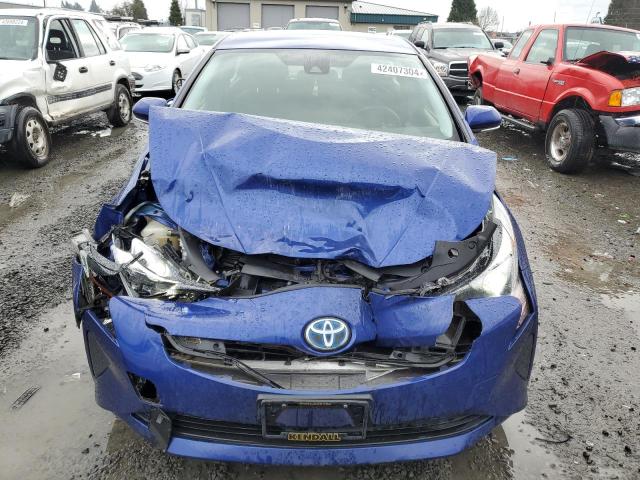 JTDKBRFU8H3052312 - 2017 TOYOTA PRIUS BLUE photo 5