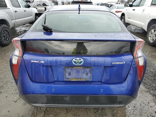 JTDKBRFU8H3052312 - 2017 TOYOTA PRIUS BLUE photo 6