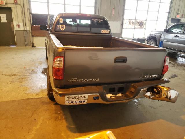 5TBBT44185S464256 - 2005 TOYOTA TUNDRA ACCESS CAB SR5 GRAY photo 6