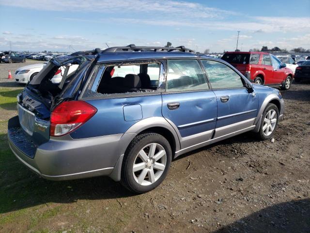 4S4BP61C897320814 - 2009 SUBARU OUTBACK 2.5I BLUE photo 3