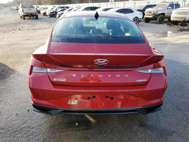 KMHLP4AG9PU493882 - 2023 HYUNDAI ELANTRA LIMITED RED photo 6