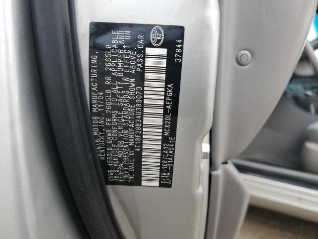 4T1BF28B34U389073 - 2004 TOYOTA AVALON XL SILVER photo 12