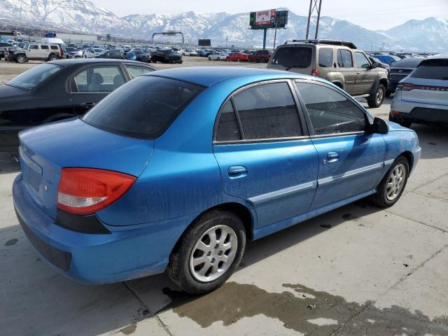 KNADC125446300292 - 2004 KIA RIO BLUE photo 3