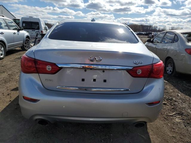 JN1BV7AR0FM395396 - 2015 INFINITI Q50 BASE SILVER photo 6