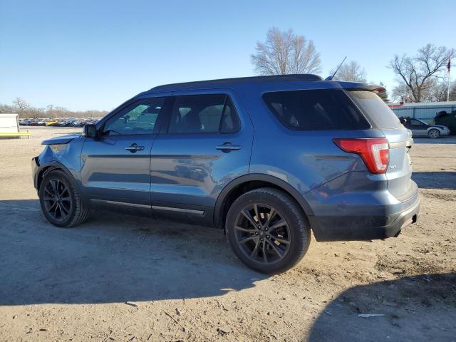 1FM5K7DH5JGB07543 - 2018 FORD EXPLORER XLT BLUE photo 2