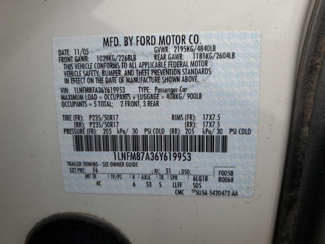 1LNFM87A36Y619953 - 2006 LINCOLN LS 白色 照片 12