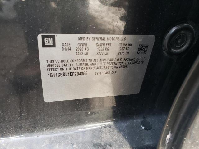 1G11C5SL1EF204366 - 2014 CHEVROLET MALIBU 1LT CHARCOAL photo 13