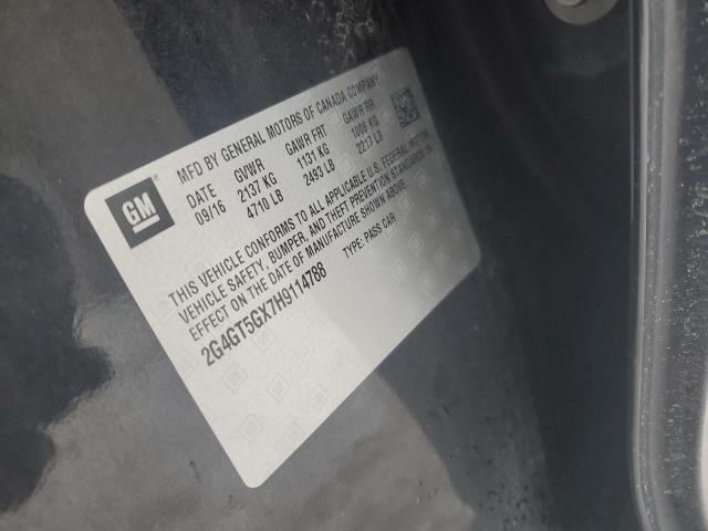 2G4GT5GX7H9114788 - 2017 BUICK REGAL GS Қара фото 12