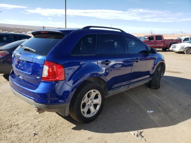 2FMDK4GC7DBA03190 - 2013 FORD EDGE SE BLUE photo 3