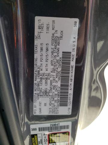 5TFTX4CN6FX068312 - 2015 TOYOTA TACOMA ACCESS CAB GRAY photo 13