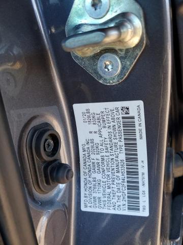 2HGFC2F84LH533626 - 2020 HONDA CIVIC SPORT 灰色 照片 12