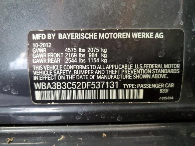 WBA3B3C52DF537131 - 2013 BMW 328 XI GRAY photo 12