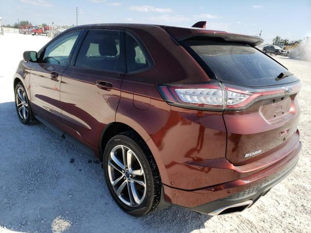 2FMTK4AP2FBC09608 - 2015 FORD EDGE SPORT BROWN photo 2